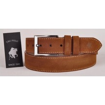 Trg Polo 4,5 Cm Taba Hakiki Nubuk Deri Kemer -0159 Taba