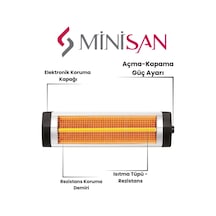 Minisan Ar-2002 Çift Filamentli Infrared Isıtıcı Soba
