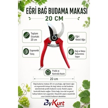 Bykurt Bağ Budama Makası 210 MM Kırmızı
