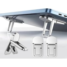 2 Kademeli Yükseklik Ayarlı Laptop Standı Gri Renk - Ergonomik Tasarım