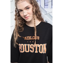 Startmore Kadın Houston Tshirt Siyah