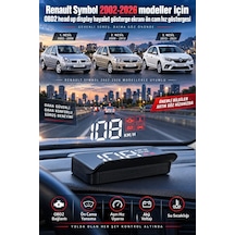 Renault Symbol 2002-2026 Modeller İçin Obd2 Head Up Display Hayalet Gösterge Ekranı Ön Cam Hız Göstergesi