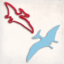 Pterodactyl Dinozor Kurabiye Kalıbı Şekillendirici Kopat KIrmızı