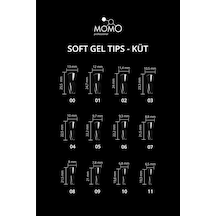 Momo Professional Soft Gel Tips Küt No:05 Tek Boy 50 Li Yedek Paket