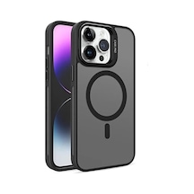Ayrex İphone 15 İle Uyumlu Kamera Lens Aparatlı Stand Olabilen Magsafe İle Uyumlu Kamera Korumalı Şeffaf Full Color M Diğer