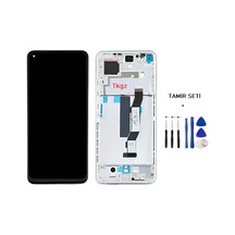 Xiaomi Mi 10t Lcd Ekran Dokunmatik - A - Kalite Çıtalı Gümüş + Tamir Seti