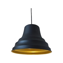 Dylight Retro Metal Dekoratif Sarkıt Avize Siyah Içi Gold Çap:27