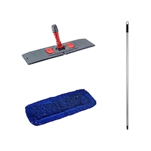 Cod-ex Orlon Mavi Statik Toz Mop Takımı Seti 50 CM - Mop + Tutucu + Sap