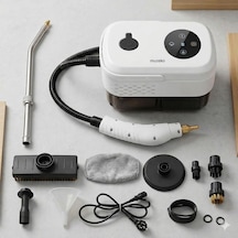 Muzeko Steam Cleaner Dijital Buharlı Temizlik Robotu Çok Fonksiyonlu Buharlı Temizlik Makinesi 2500w Beyaz