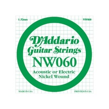 Daddario Nw060 Elektro Ve Akustik Tek Tel, 5li Paket, Kalin Mi ,