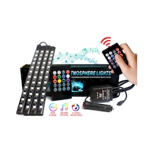 12 Led Ayak Altı Led Lamba Kumandalı Sese Duyarlı Çakmaklık Girişli Rgb Araç Içi Aydınlatma