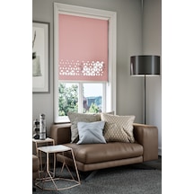 Auralight Lazer Kesim Mat Stor Perde, Lazer Kesimli Modern Serisi, M-141006 Gül Kurusu Renk