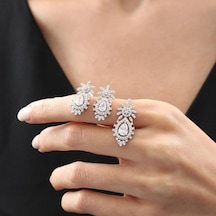 Mia Vento Effective Diamond Bereket Damlası Işıltılı Gümüş Mini Set