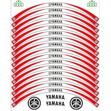 Yamaha Kırmızı Beyaz Reflektörlü Jant Şeridi