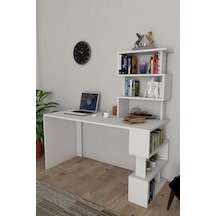 Moonlife Okyanus Kitaplıklı Çalışma Masası Beyaz Moonlife Okyanus Kitaplıklı Çalışma Masası Beyaz