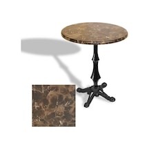 Çipa 1012 Döküm Ayak Yuvarlak Masa Çap 90cm - Werzalit, Wermodin Ve Allzalit Tabla - Karacabey Mermer Çok Renkli