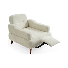 Neo Ayak Uzatmalı Beyaz Berjer Beyaz