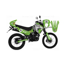 Mondial X-treme Max 200 İ Wolf Design Sticker Set Yeşil Renkli