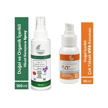 Organik ve Doğal İçerikli Vücut Koruyucu Bebek Çocuk ve Yetişkin Sprey 100 Ml Ve Güneş Kremi 50 Ml