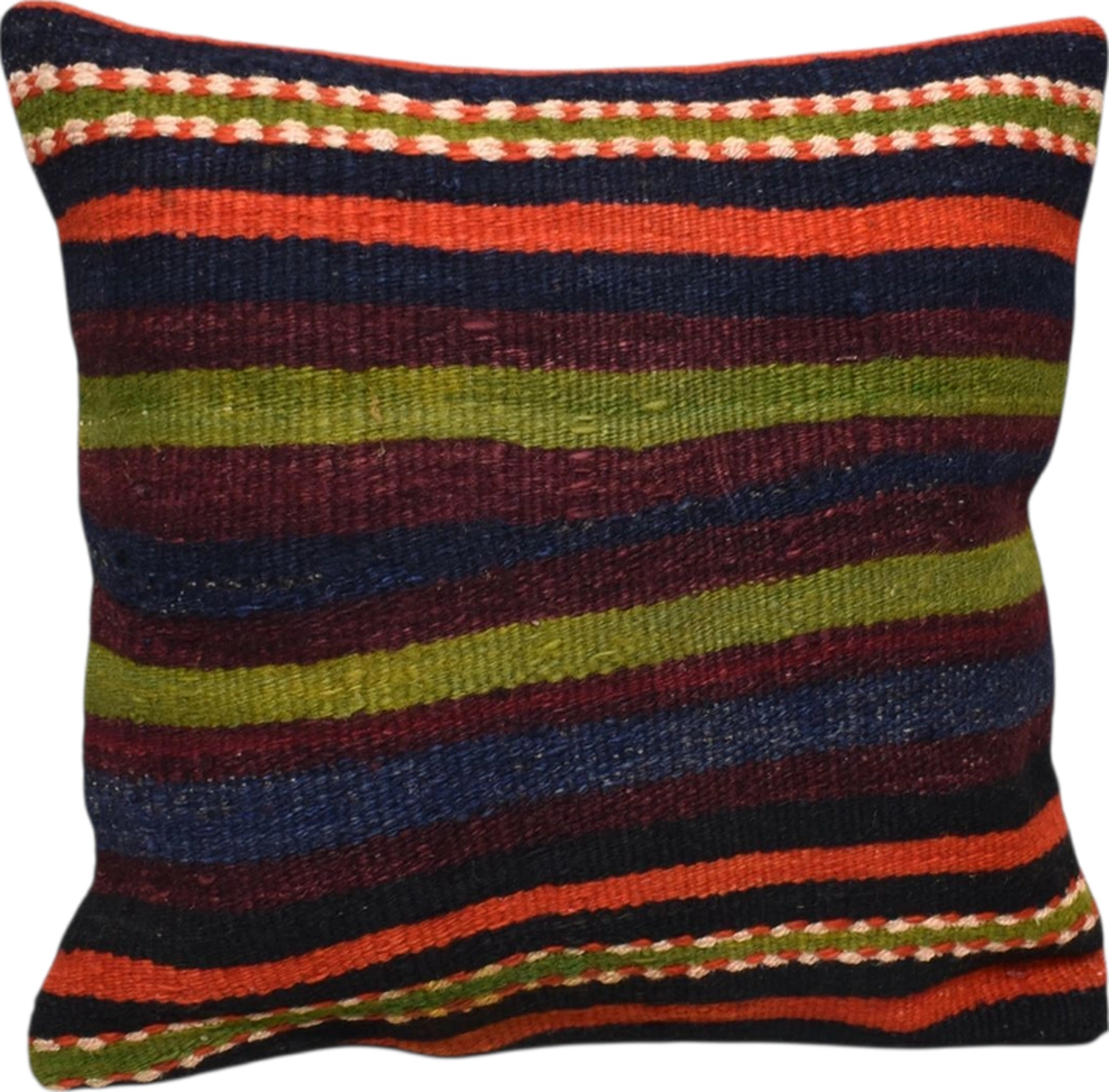 Zehra Abla Halı Yeni El Dokuma Dekoratif Kilim Kırlent Yastık Kılıfı 6518 Çok Renkli