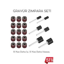 Zenvac 51'li Mini Zımpara Gravür Seti Dremel Ucu: Profesyonel Taşlama, Parlatma Ve Şekillendirme Aleti 722510 Zenvac