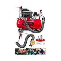En Çok Tercih Edilen 2hp 50 Litre 8bar Boya ,lastik Hava Kompresörü 15mt Spiral Hortum Stoper Kit