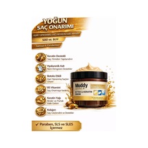 Muddy B-Tox & Keratin Onarıcı Saç Bakım Maskesi 500 ML