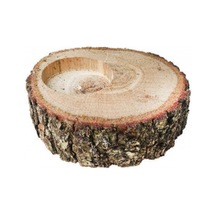 Ağaç kütük tealight mumluk oval büyük pk:1 Nikah Şekeri (20 Adet)