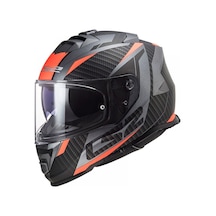 Ls2 Storm 2 Racer Mat Tıtanıum-Turuncu Full Face Motosiklet Kaskı
