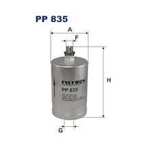 Fıltron Pp835 Yakıt Filtresi Mercedes M102 M103 M104 W201 W124 W140 C140 Renault R129 A0024770601