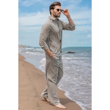 Madmext Mint Yeşili Tensel Kumaş Erkek Gömlek Pantolon Takım E7365