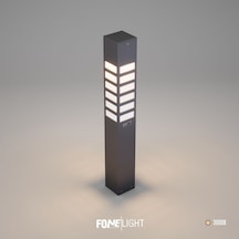 FoneLight Vilorita 75 cm LED Bahçe Aydınlatma Direği Antrasit Alüminyum IP65 Bollard Peyzaj Yürüyüş Yolu Lambası 9W 3000K
