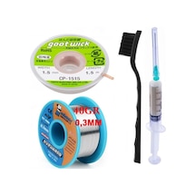 Mechanic Lehim Teli 40g 0,3mm Lehim Toplama Cp1515 Emme Fitili 1,5mm 4lü Set X02