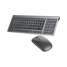 Onezero Kablosuz Türkçe Klavye Mouse Set Şarjlı Klavye Mouse 2.4g Usb Dongle Ve Bluetooth Bağla Diğer