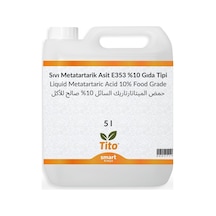 Sıvı Metatartarik Asit E353 %10luk Gıda Tipi 5 Litre