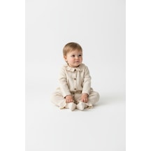 Tiffany Baby & Kids Nope Müslin Newborn Tasarımlı Hırka 2li Takım Bej