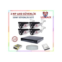 4 'Lü 3 Mp Ahd Sony 1080 P Güvenlik Kamera Sistemleri Full Seti