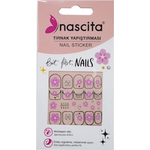 Işıltılı Çiçek Desenli Tırnak Stickerı - 34