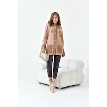 Ftz Women Kadın Pile Detaylı Hırka Camel 20714 Camel