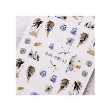 Nailist Floral Çiçekli Seri - Altın Yaldızlı Yapışkan Tırnak Sticker Nail Art Tırnak Dövmesi 85166778