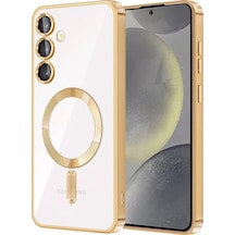 Mey İthalat Samsung Uyumlu Galaxy S23 Kılıf Kross Magneticsafe Kapak - Gold Altın