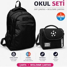 Coral High Siyah Üç Bölmeli Sırt Çantası 14398+thermo Beslenme Çantası 22798 Çok Renkli
