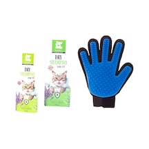 Nanbell Kediler İçin Lavanta + Biberiye Özlü Kuru Şampuan 2 x 125 G + Touch Tüy Toplama Eldiveni