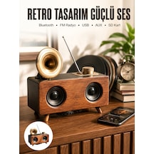 Nostaljik Görünümlü Bluetooth Bağlantılı Speaker Tkdytgsbv8pgowıjx9g