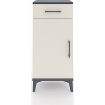 Arges Komodin 2 Raflı Tek Çekmeceli Tek Kapaklı 44x30x96 Antr... Antrasit