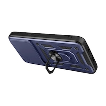 Bşkvirgo Mi 15t Pro Uyumlu Pars Lens Yüzüklü Silikon - Lacivert Bsk2026