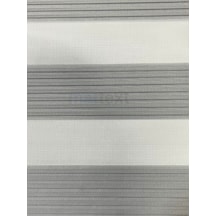 Gri Dar Plise Zebra Perde Gri