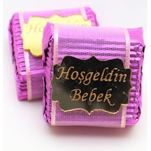 Dark Brown Hoşgeldin Bebek Kız Çoçuk Çikolatası Sargılı Dolgulu 48 Adet