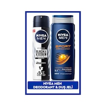 Nivea Black & White Invisible Original Erkek Sprey Deodorant 150 ML + Men Sport Erkek Duş Jeli 500 ML Nivea Black & White Invisible Original Erkek Sprey Deodorant 150 ML + Men Sport Erkek Duş Jeli 500 ML
