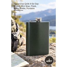 3 Adet Matara Paslanmaz Çelik 8 Oz Cep Modeli, Mini Şişe, Flask, Water Bottle, Portable Diğer